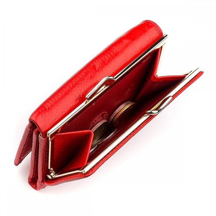 Жіночий червоний шкіряний гаманець Boston 18459 (S1201B) купити недорого в Ти Купи