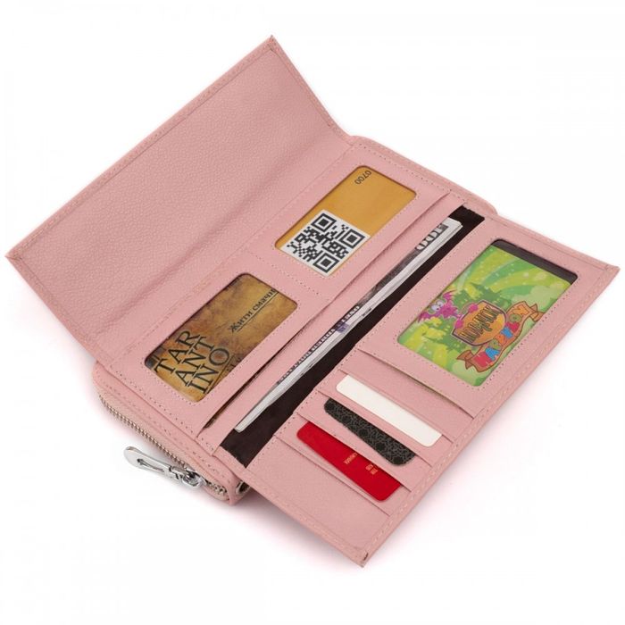 Жіночий шкіряний гаманець ST Leather 19297 Рожевий купити недорого в Ти Купи