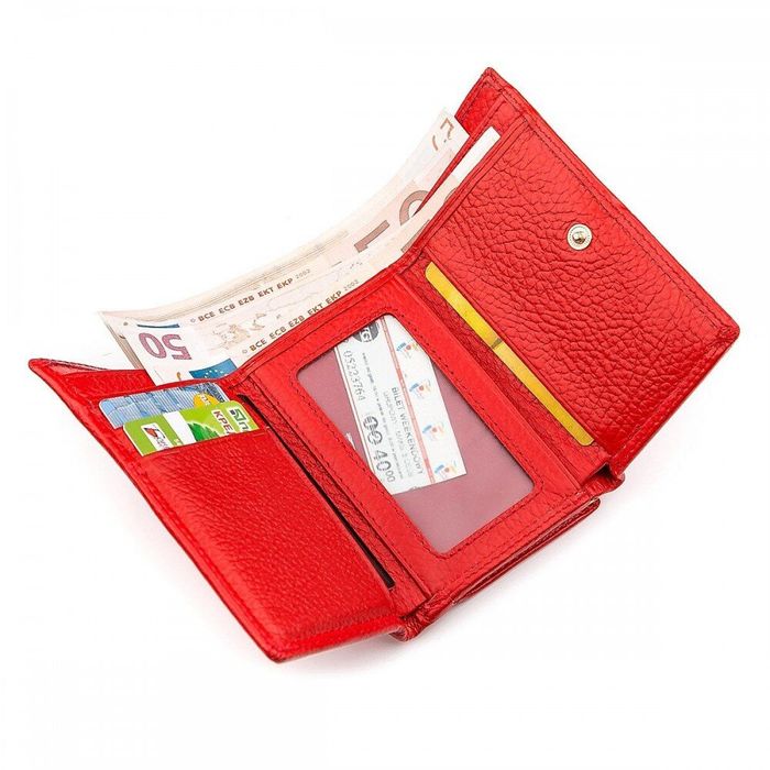 Женский красный кожаный кошелек Boston 18459 (S1201B) купить недорого в Ты Купи