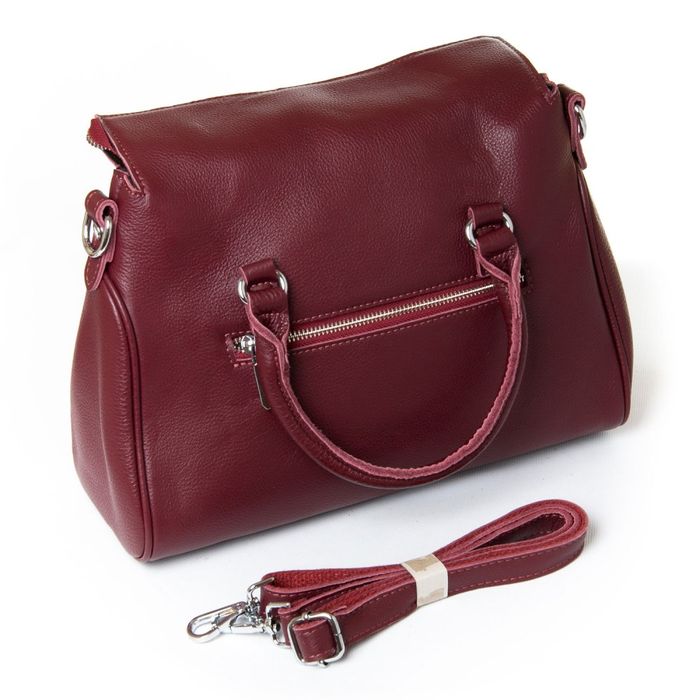 Жіноча шкіряна сумка P108 8792-9 dark-red купити недорого в Ти Купи