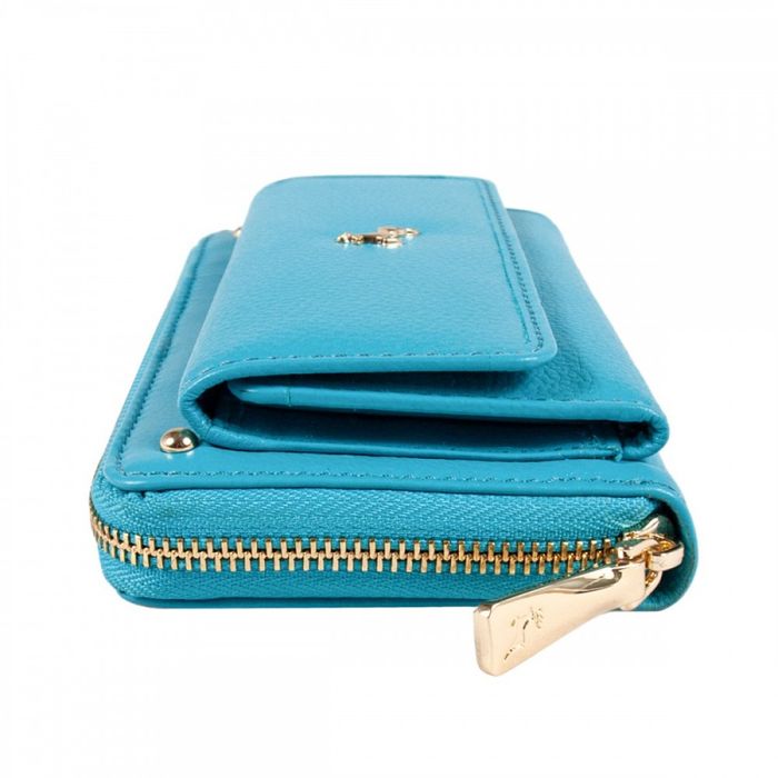 Англійський жіночий гаманець Ashwood J54 BLUE ATOLL (Синій) купити недорого в Ти Купи