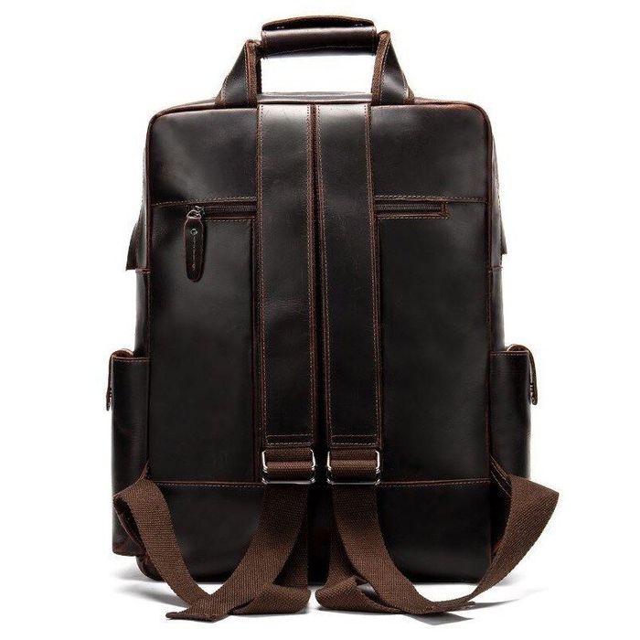 Кожаный дорожный рюкзак Vintage 14711 Темно-коричневый купить недорого в Ты Купи