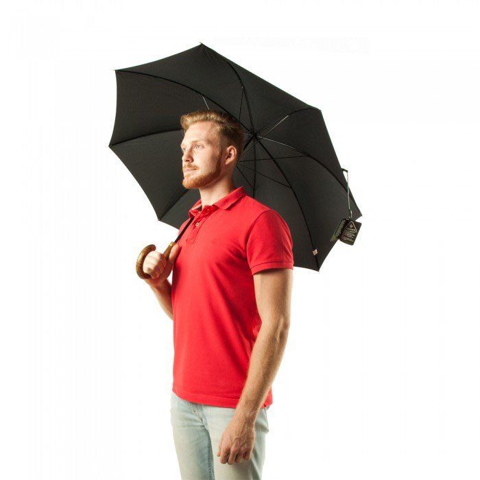 Чоловіча механічна парасолька-тростина Fulton Commissioner G807 - Black (Чорний) купити недорого в Ти Купи