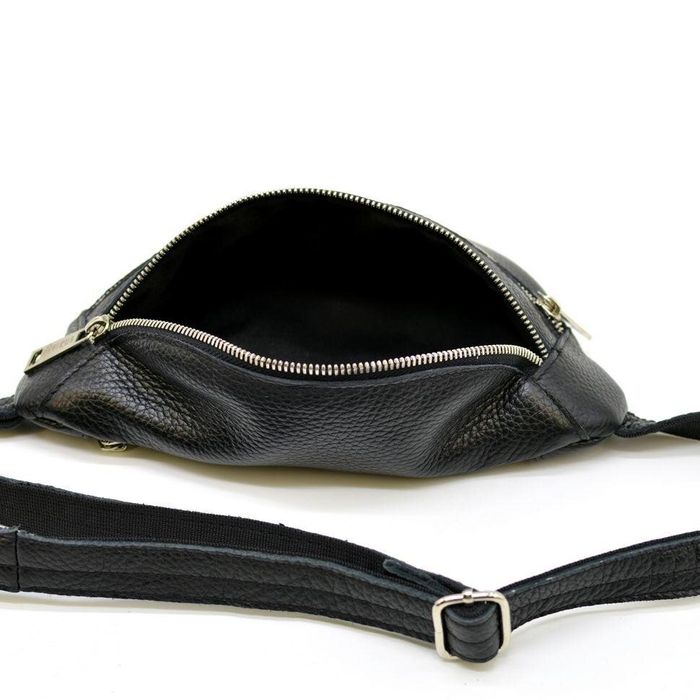 Кожаная черная сумка на пояс унисекс TARWA fa-3093-4lx купити недорого в Ти Купи