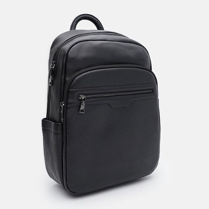 Шкіряний чоловічий рюкзак Borsa Leather K16613bl-black купити недорого в Ти Купи