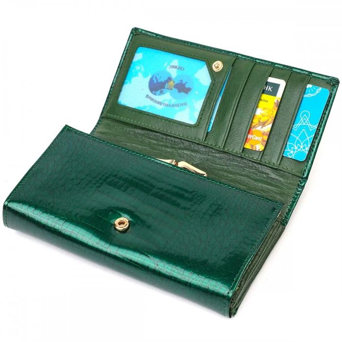 Жіночий лакований шкіряний гаманець ST Leather 19424 купити недорого в Ти Купи
