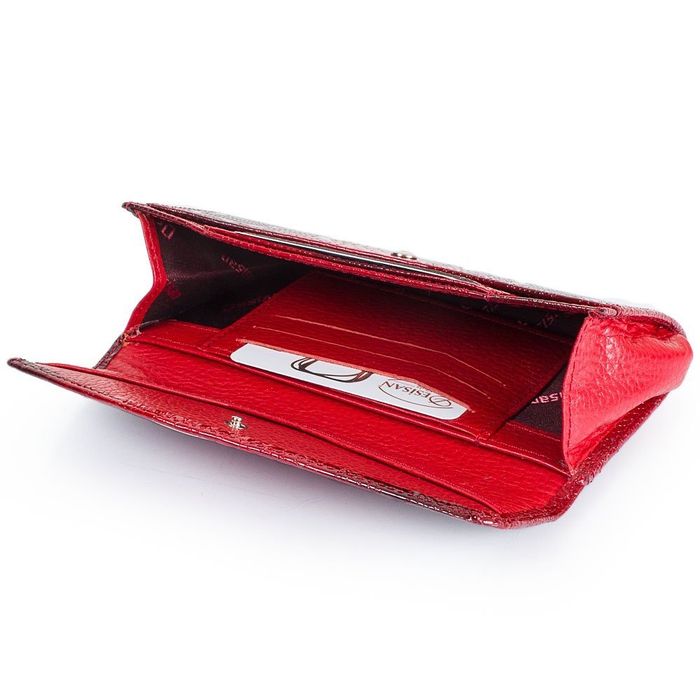 Жіночий червоний шкіряний гаманець DESISAN SHI113-500-1UZ купити недорого в Ти Купи