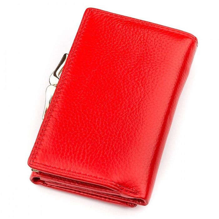 Жіночий червоний шкіряний гаманець Boston 18459 (S1201B) купити недорого в Ти Купи