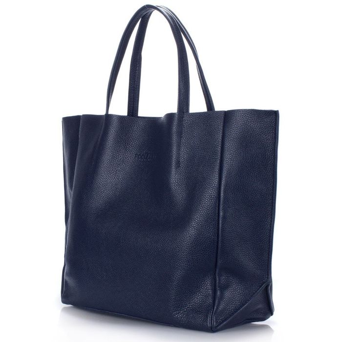 Високоякісна жіноча сумочка Poolparty SOHO з натуральної шкіри синя купити недорого в Ти Купи
