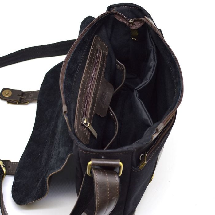 Мужская сумка через плечо из кожи и папусина TARWA RKc-6002-3md купить недорого в Ты Купи