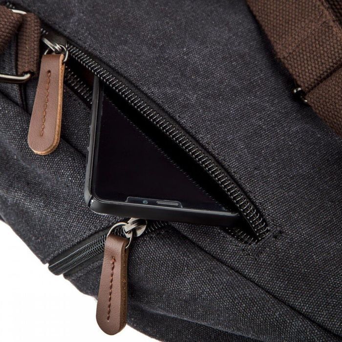 Женский текстильный чёрный рюкзак Vintage 20194 купить недорого в Ты Купи