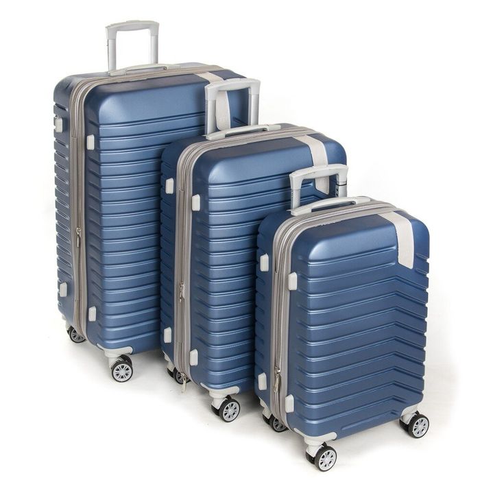 Комплект чемоданов 3/1 ABS-пластик PODIUM 8341 blue купить недорого в Ты Купи