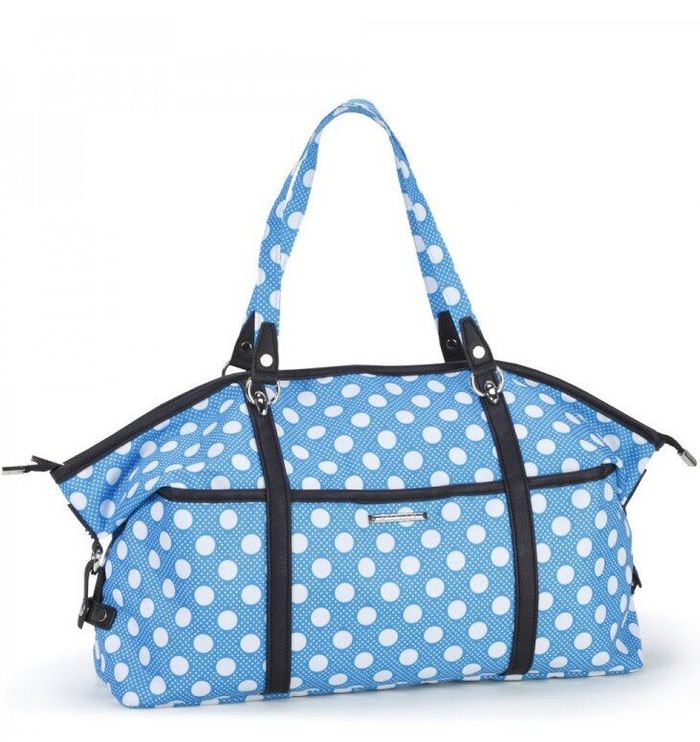 Летняя женская сумочка в горошек Dolly 084 голубая купить недорого в Ты Купи