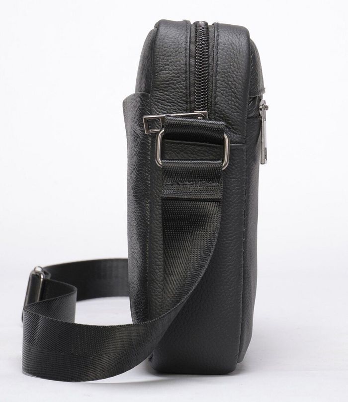 Мужская кожаная чёрная сумка Vintage 14994 купить недорого в Ты Купи
