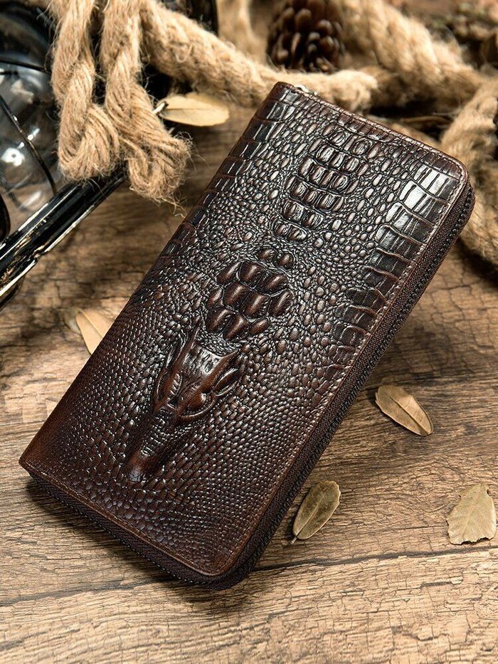 Чоловічий темно -коричневий гаманець, виготовлений з натуральної шкіри Vintage 20235 купити недорого в Ти Купи