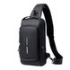 Текстильная сумка-слинг черного цвета Confident AT09-T-23916A
