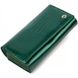 Жіночий лакований шкіряний гаманець ST Leather 19424, Зелений