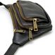 Кожаная темно-коричневая сумка на пояс TARWA gc-8179-3md