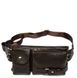Шкіряна сумка на пояс Vintage 14747 Темно-коричневий
