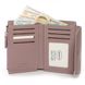 Шкіряний жіночий гаманець Classik DR. BOND WN-23-12 pink-purple