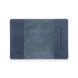 Кожаная обложка на паспорт HiArt PC-01 Buta Art Голубой