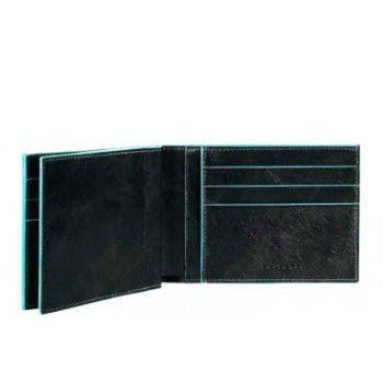 Черное кожаное мужское портмоне Piquadro Blue Square (PU1928B2_N) купить недорого в Ты Купи