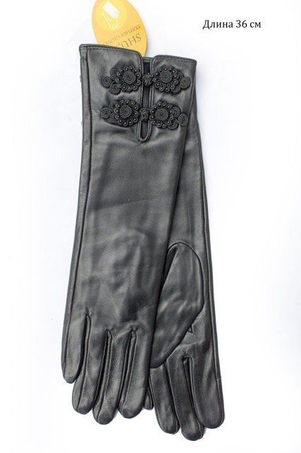 Женские кожаные длинные перчатки Shust Gloves 847 купить недорого в Ты Купи