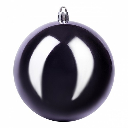 Шар новогодний Yes! Fun d-10 см, черно-фиолетовый, перламутровый 973517 купить недорого в Ты Купи