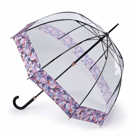 Женский механический зонт-трость Fulton L866 Birdcage-2 Luxe Digital Blossom (Цветок) купить недорого в Ты Купи