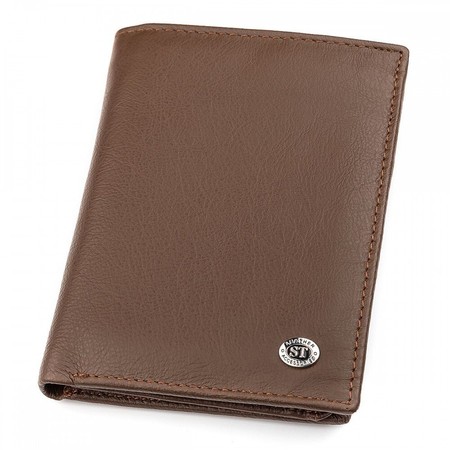 Чоловічий шкіряний гаманець ST Leather 18349 (ST-2) Темно-синій купити недорого в Ти Купи