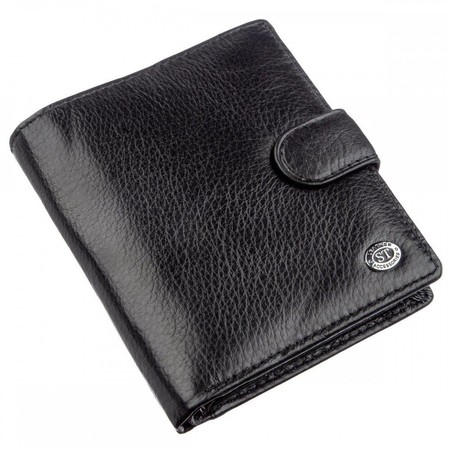 Чоловіче портмоне з натуральної шкіри ST Leather 18832 Чорний купити недорого в Ти Купи