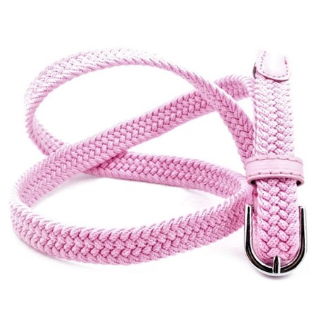 Розовый текстильный ремень резинка Le-Mon 2 см. un-2rez-0146 купить недорого в Ты Купи