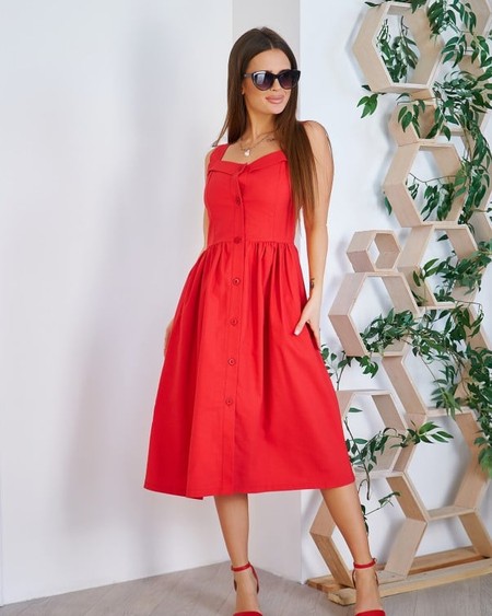 Сукня ISSA PLUS 11782 XL червоний купити недорого в Ти Купи