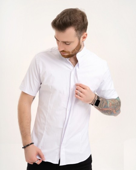 Рубашки ISSA PLUS GN4-128 XL белый купить недорого в Ты Купи
