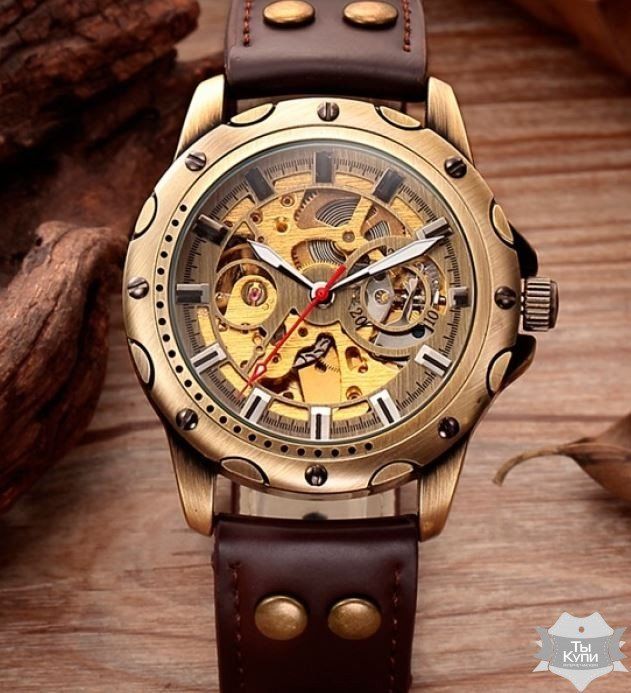 Чоловічий наручний годинник скелетон Winner Twist (1125) купити недорого в Ти Купи