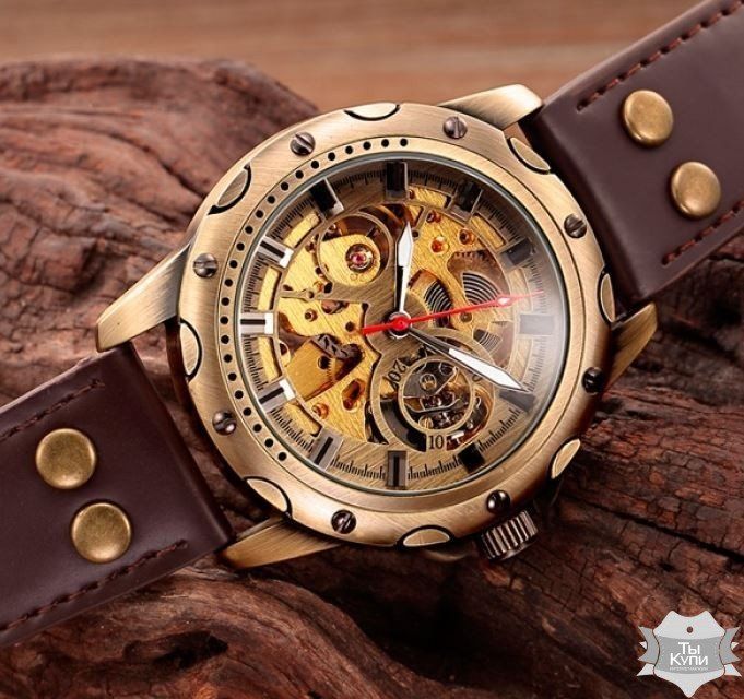 Чоловічий наручний годинник скелетон Winner Twist (1125) купити недорого в Ти Купи