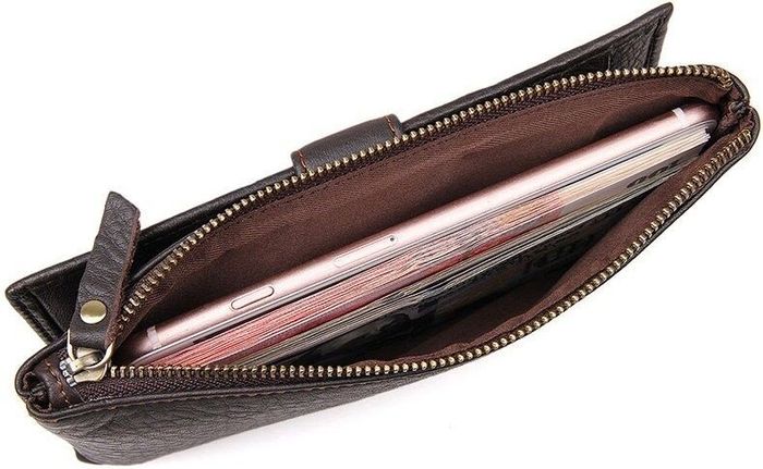 Кожаный кошелек Vintage 14447 Темно-коричневый купить недорого в Ты Купи