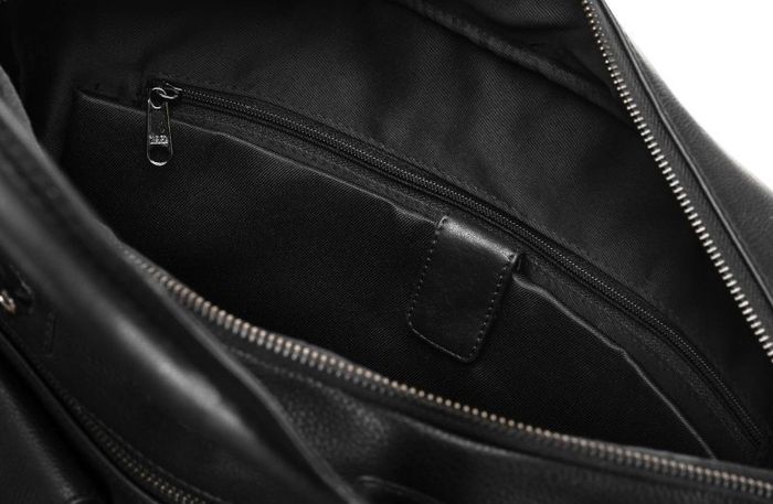 Чоловіча шкіряна сумка-портфоліо для ноутбука 14 дюйм завжди дикий чорний купити недорого в Ти Купи