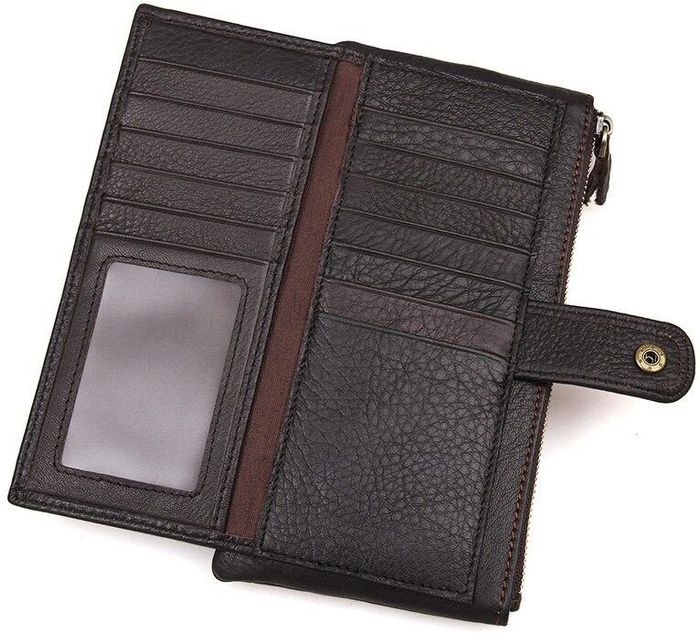 Кожаный кошелек Vintage 14447 Темно-коричневый купить недорого в Ты Купи