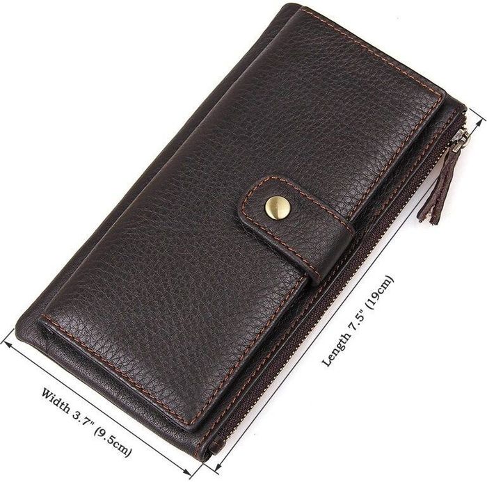Шкіряний гаманець Vintage 14447 Темно-коричневий купити недорого в Ти Купи