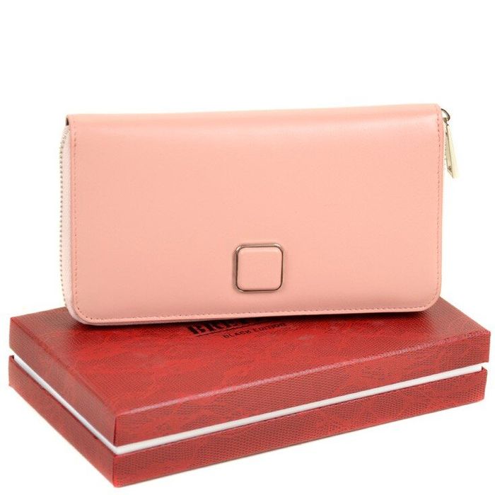 Кожаный кошелек Color Bretton W7322 pink купить недорого в Ты Купи