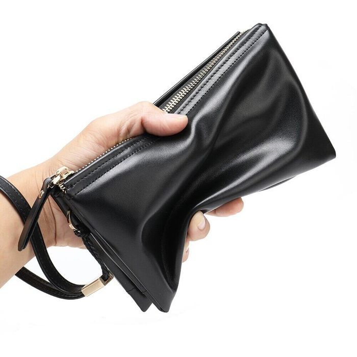 Чоловічий чорний гаманець з натуральної шкіри Vintage 20237 купити недорого в Ти Купи