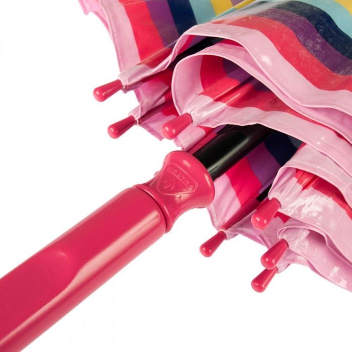 Женский механический зонт-трость Fulton Birdcage-2 L042 Colour Burst Stripe (Цветные полосы) купить недорого в Ты Купи
