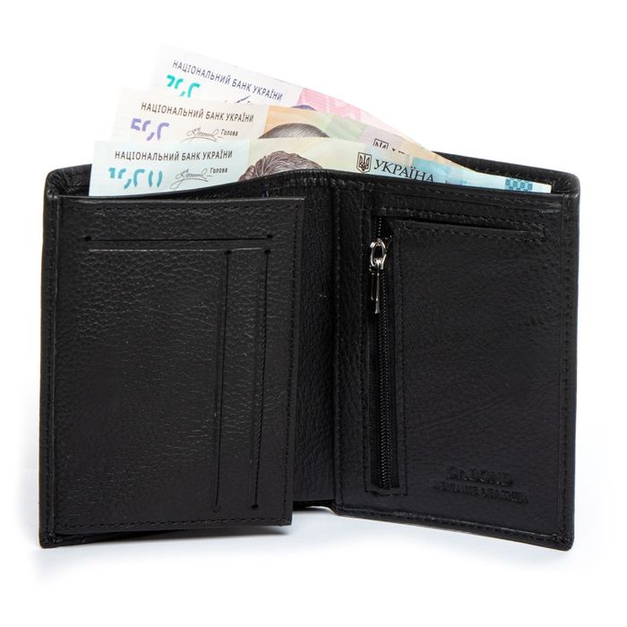 Шкіряний чоловічий гаманець Classic DR. BOND MSM-13 black купити недорого в Ти Купи
