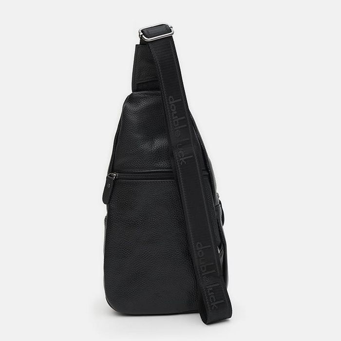 Чоловічий рюкзак шкіряний через плече Keizer K11802bl-black купити недорого в Ти Купи
