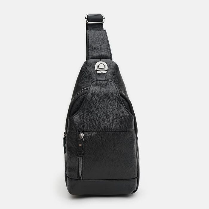 Мужской кожаный рюкзак через плечо Keizer K11802bl-black купить недорого в Ты Купи
