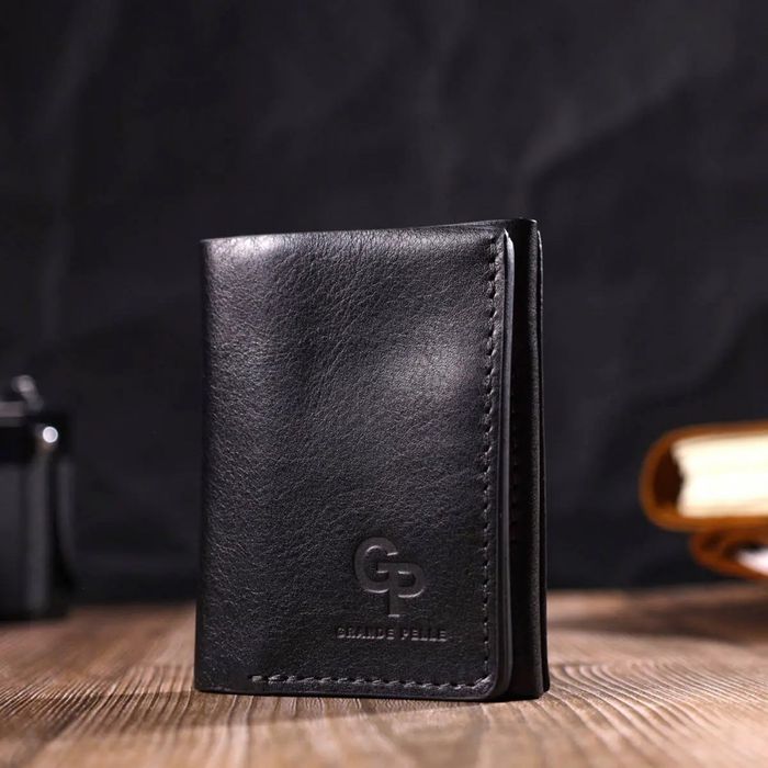 Шкіряний чоловічий гаманець ручної роботи GRANDE PELLE 16789 купити недорого в Ти Купи