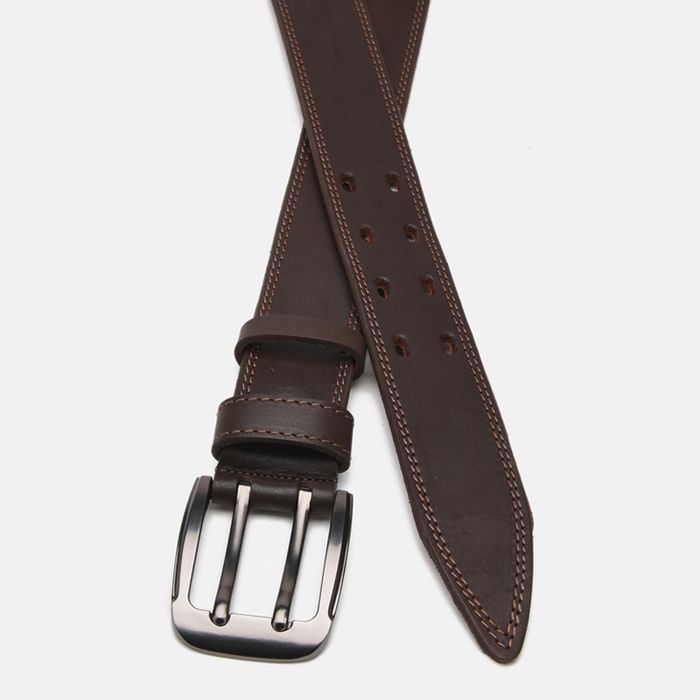 Мужской кожаный ремень Borsa Leather Cv1gnn28-125 купить недорого в Ты Купи
