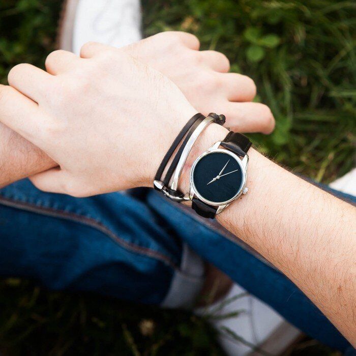 Наручний годинник ZIZ «Мінімалізм чорний» + додатковий ремінець 4600353 купити недорого в Ти Купи