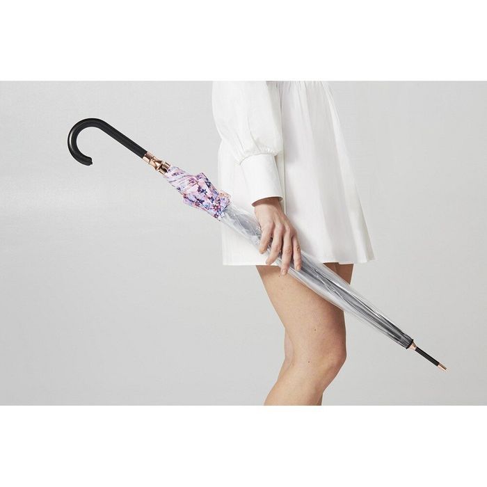 Женский механический зонт-трость Fulton L866 Birdcage-2 Luxe Digital Blossom (Цветок) купить недорого в Ты Купи